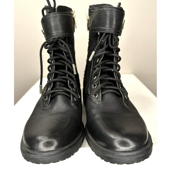 Vince Camuto Womens Leather Boots Toralina Combat Lace-Up & Side Zip Size 6.5M - Picture 2 of 14